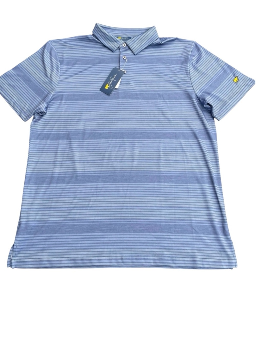 NWT Jack Nicklaus Blue Stripe Golf Polo Shirt (L)